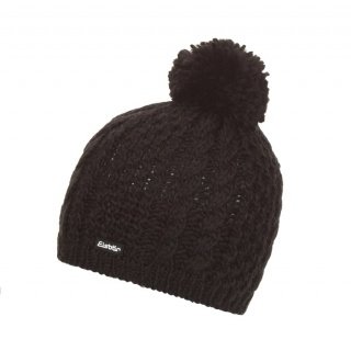 Polar Bear Knitted Hat (Pom Pom) Afra Ladies - black - 1 piece