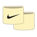 Nike Sweatband Tennis Premier Single Wrist 2023 yellow - 2 pieces