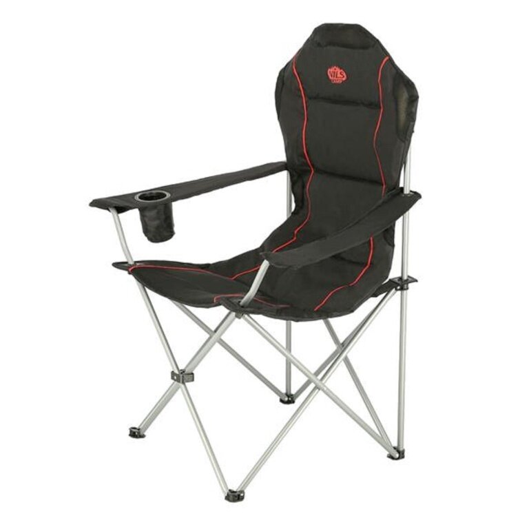 Nils Camp Camping Chair NC3080 (User weight max. 130 kg) black/red