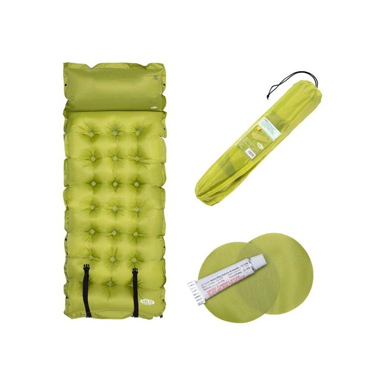 Nils Camp Sleeping Mat NC4018 (self-inflating, pillow) green 188x66x35cm