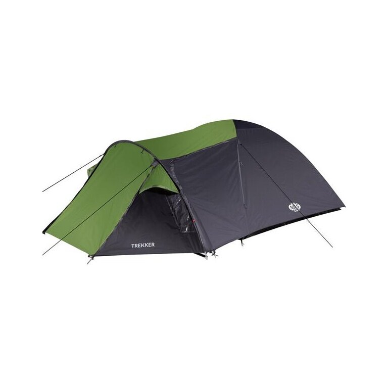 Nils Camp Camping Tent Trekker NC6012 - water-repellent, UV radiation, for 4 persons - black/green