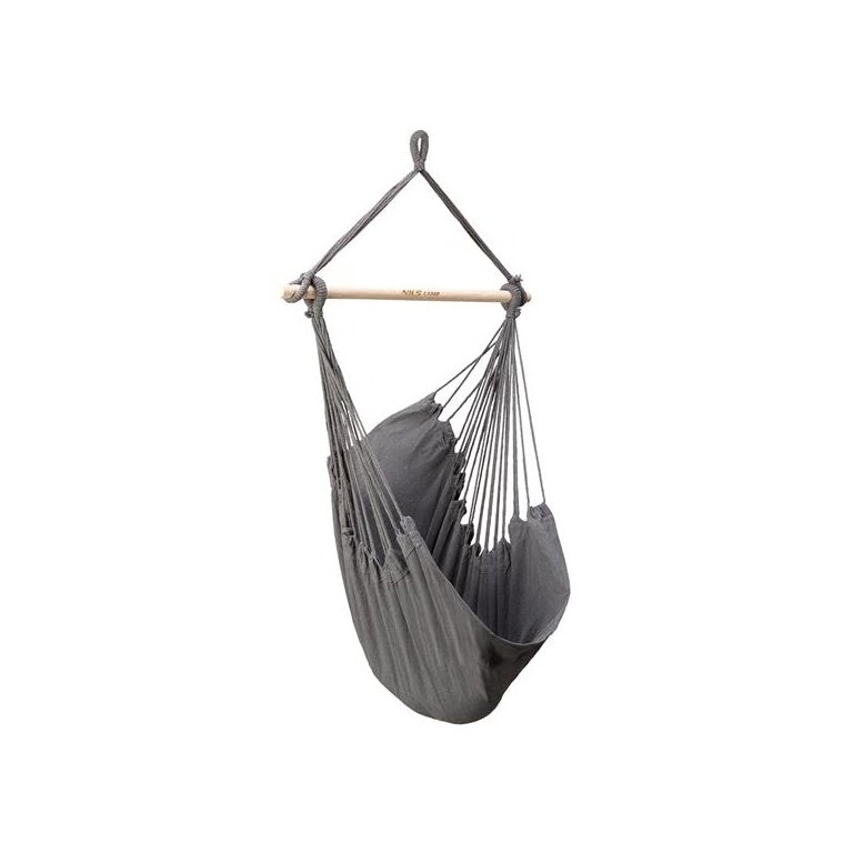 Nils Camp Hanging Chair NC0033 (wooden beam, max. user weight 120kg) dark grey 130x100cm