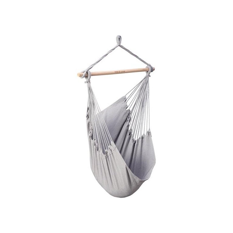 Nils Camp Hanging Chair NC0033 (wooden beam, max. user weight 120kg) grey 130x100cm