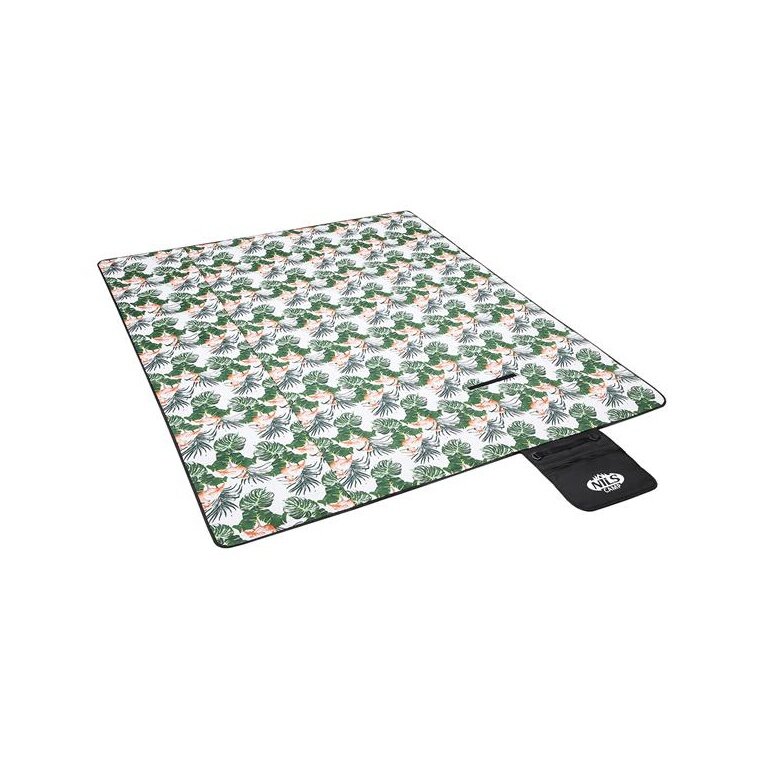 Nils Camp Picnic Blanket NC8008 (Flamingo Design) green 220x200cm