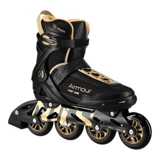 Nils Extreme Inline Skates Armour NA22151 (Wheels: 90mm/82A, Bearings: ABEC 7) black/gold men's