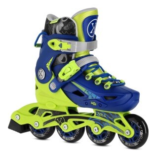 Nils Extreme Inline Skates NA1055 Blaze (Wheels: 64/70/72mm/82A, Bearings: ABEC 7) dark blue/lime boys