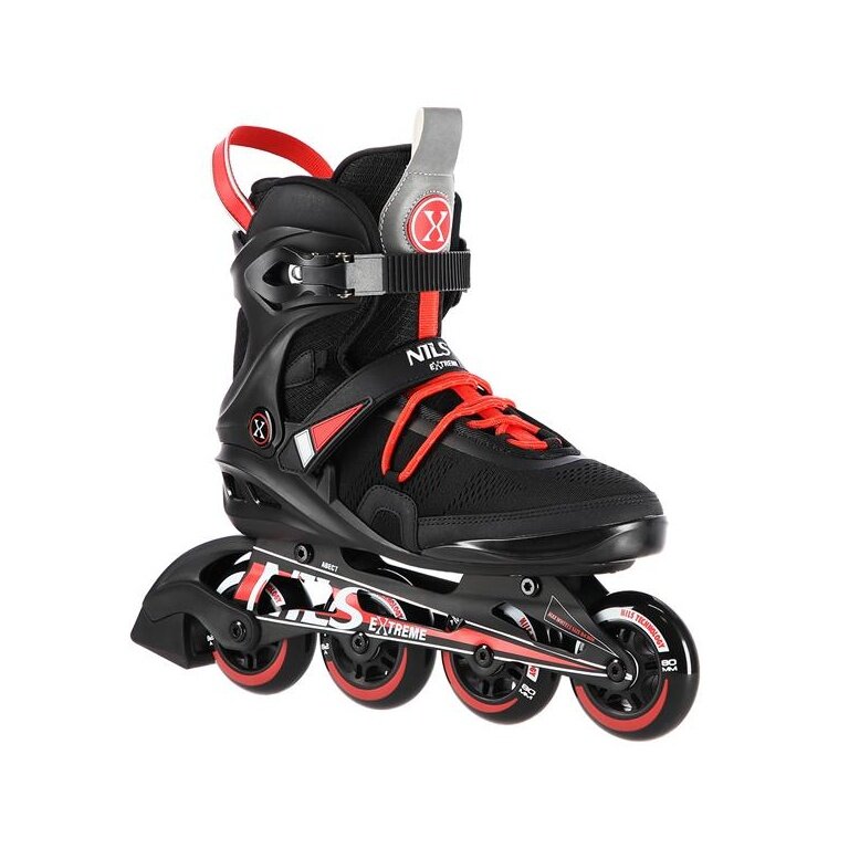 Nils Extreme Inline Skates NA14124 (Wheels: 80x24mm/82A, Bearings: ABEC 7) black/red men's