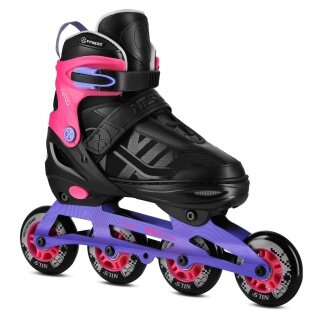 Nils Extreme Inline Skates NA684 Velto (Wheels: 70/72mm/82A, Bearings: ABEC 7) black/purple/pink children