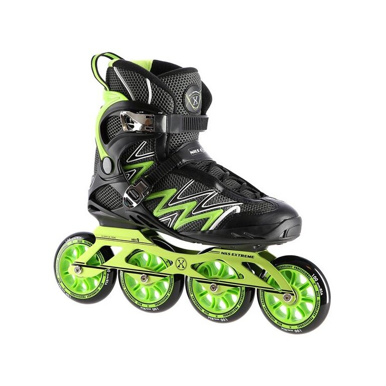 Nils Extreme Inline Skates NA8660 (Wheels: 100mm/85A, Bearings: ABEC 9) black/green ladies