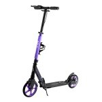 Nils Extreme Scooter HM124T with disc brake (foldable scooter, bearings: ABEC 7) black/purple