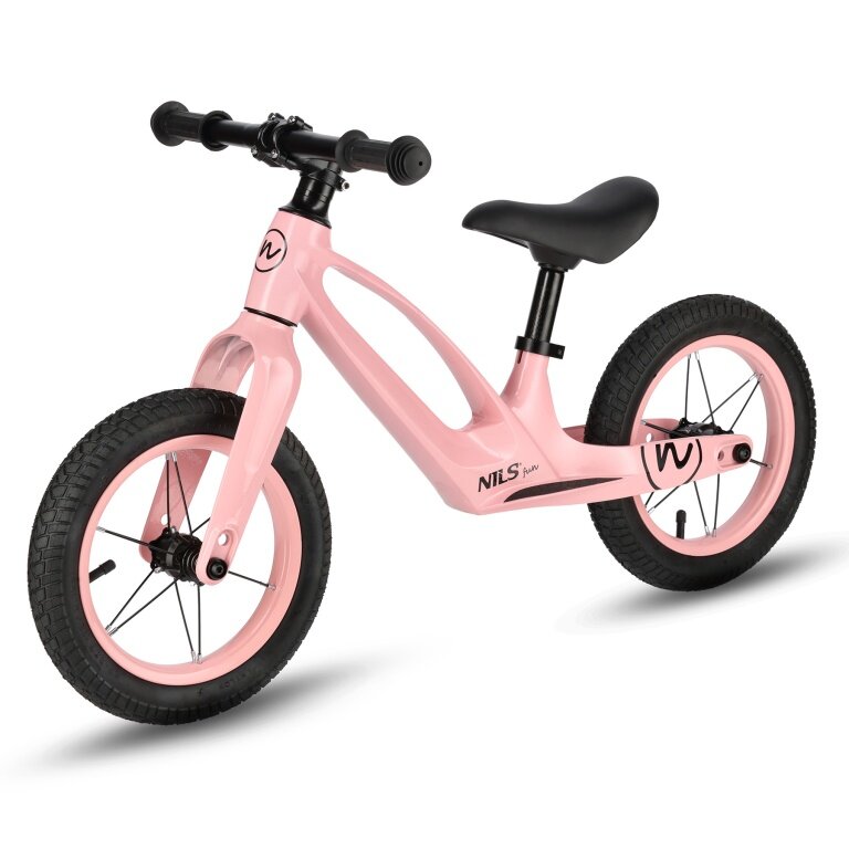 Nils Fun Balance Bike RB901 (12-inch wheels, with LED) pink/black