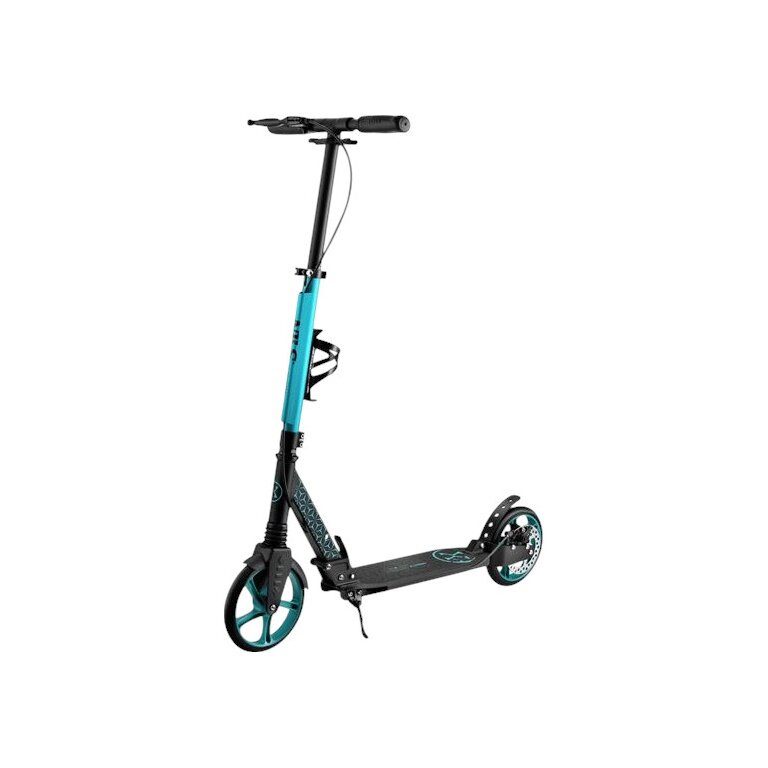Nils Extreme Scooter HM124T with disc brake (foldable scooter, bearings: ABEC 7) black/turquoise
