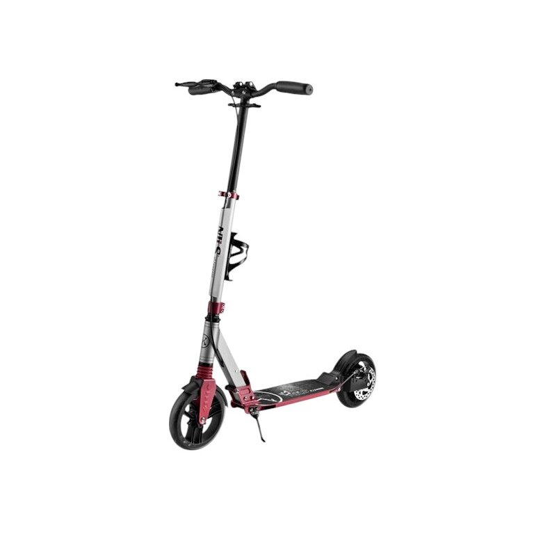 Nils Extreme Scooter LED HM122T with disc brake (foldable scooter, bearings: ABEC 7) black/silver