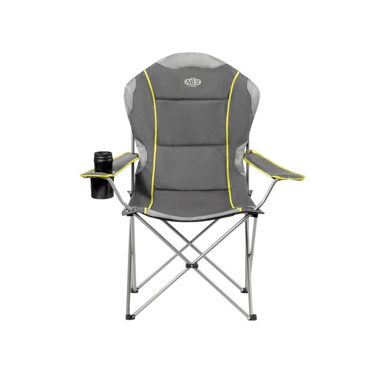 Nils Camp Camping Chair NC3080 (maximum user weight 130 kg) grey/yellow