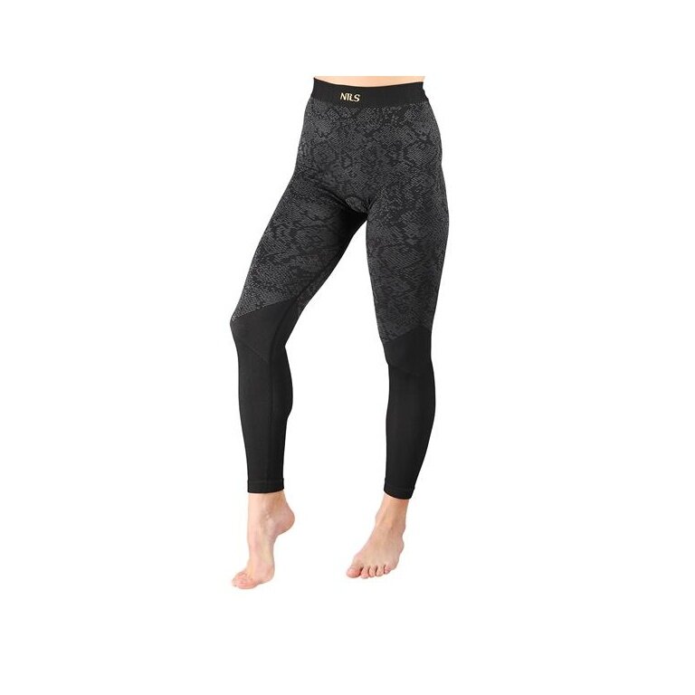 Nils functional underwear base layer trousers pink (moisture transport, warm) black/grey ladies