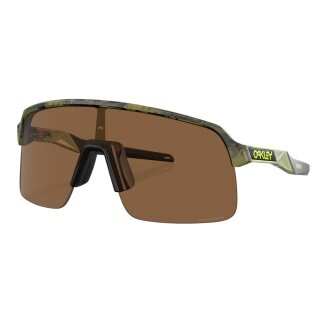 Oakley Sunglasses Sutro Lite (Lens Colour: Prizm Bronze) Fern Swirl Green Matte - 1 Pair of Glasses with Hard Case