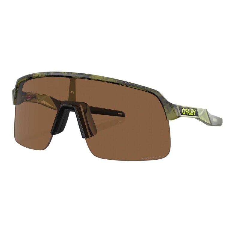 Oakley Sunglasses Sutro Lite (Lens Colour: Prizm Bronze) Fern Swirl Green Matte - 1 Pair of Glasses with Hard Case
