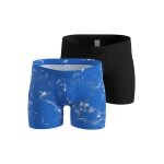 Odlo Underwear Boxershorts Active Light Graphic (light, breathable) blue/black for men - pack of 2