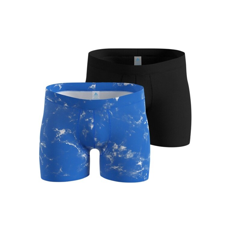Odlo Underwear Boxershorts Active Light Graphic (light, breathable) blue/black for men - pack of 2
