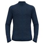 Odlo Fleece Jacket Tenica Mid Layer Full Zip (softly lined interior) dark blue melange Men