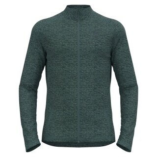 Odlo Fleece Jacket Tenica Mid Layer Full Zip (softly brushed inside) arctic green melange Men