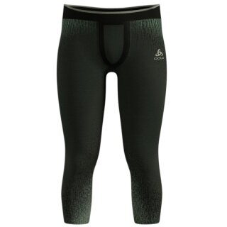 Odlo Performance Warm Blackcomb 3/4 Functional Underwear Trousers (seamless, freedom of movement) dark green/black men's