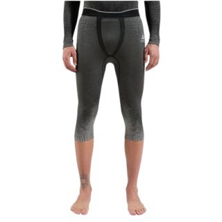 Odlo Performance Warm Blackcomb 3/4 Functional Underwear Trousers (seamless, freedom of movement) light grey/black men's