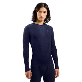 Odlo Long Sleeve Shirt Performance Warm Blackcomb (warm, seamless, quick-drying) Underwear dark blue Men's