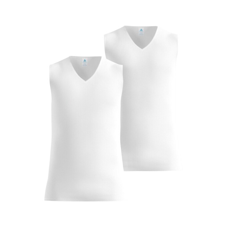Odlo Active Light Functional Underwear Singlet with Neckline White Men's - Pack of 2