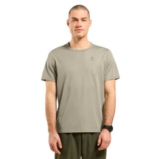 Odlo Hiking/Recreation T-shirt Crew Neck Cardada (100% Polyester) agate grey/khaki Men's