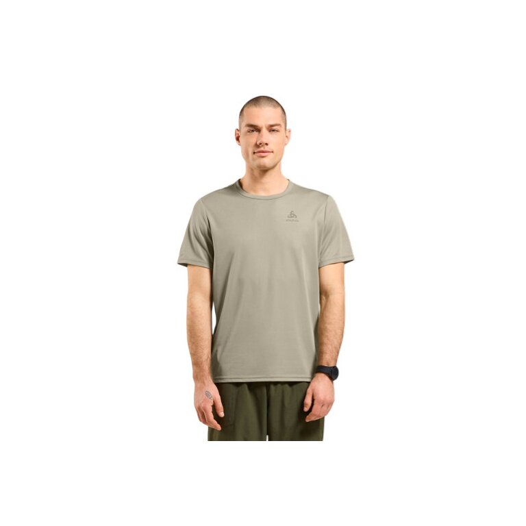 Odlo Hiking/Recreation T-shirt Crew Neck Cardada (100% Polyester) agate grey/khaki Men's