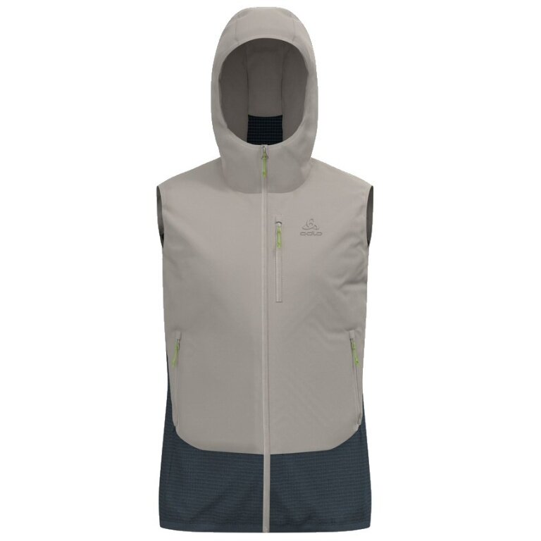 Odlo Isolation Vest Ascent Hybrid (Merinomix, breathable) silver/dark grey Men