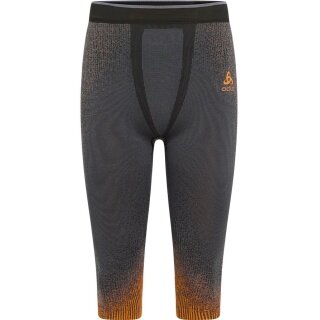 Odlo Functional Underwear 3/4 Pants Performance Warm Blackcomb (seamless, freedom of movement) blue/orange Men