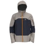 Odlo hiking jacket X-Alp 3L (hardshell, hood, waterproof) silver grey men