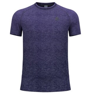 Odlo Sport Leisure T-shirt Essential Seamless (light, moisture-regulating) navy blue/purple mélange men's