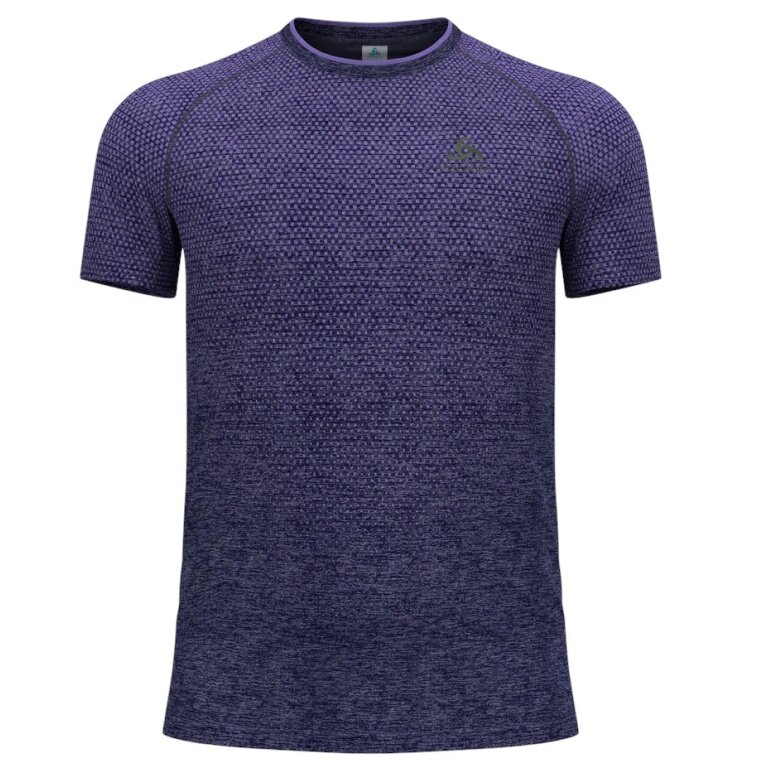 Odlo Sport Leisure T-shirt Essential Seamless (light, moisture-regulating) navy blue/purple mélange men's