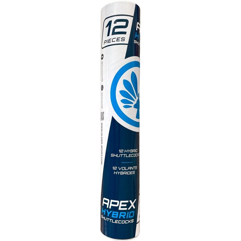 OLIVER Apex Hybrid Badminton Balls White 12-Pack