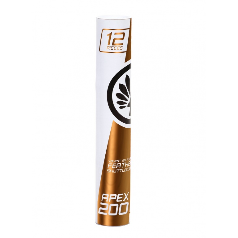 OLIVER Badminton Balls Apex 200 Natural Feather White Can of 12