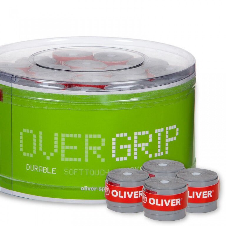 Oliver Overgrip 0.6mm (thin and absorbent) grey 60-pack