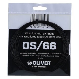 Stringing with badminton string Oliver OS-66 black