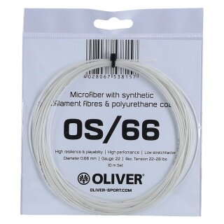 Stringing with badminton string Oliver OS-66 white