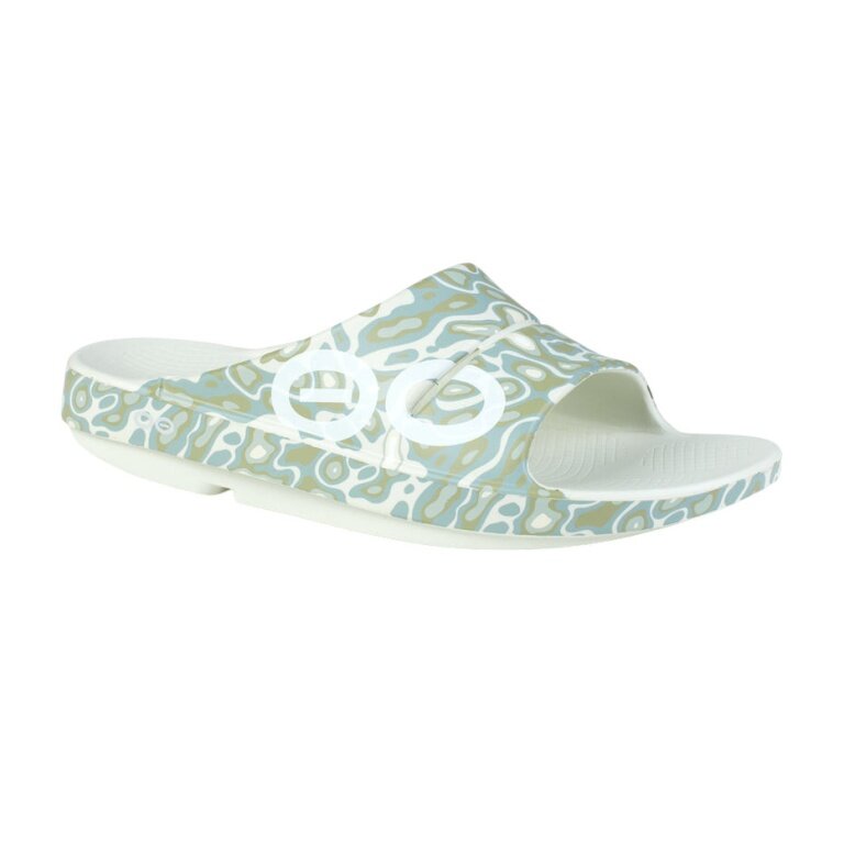 Oofos Recovery Sandal OOahh Sport Cosmic Gray Water Camo - grey/green - 1 pair