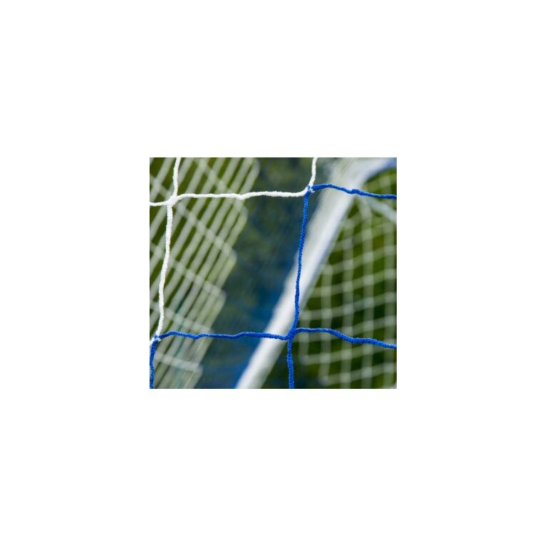 Powershot striped football goal net white/blue 7.32m x 2.44m x 2m x 2m