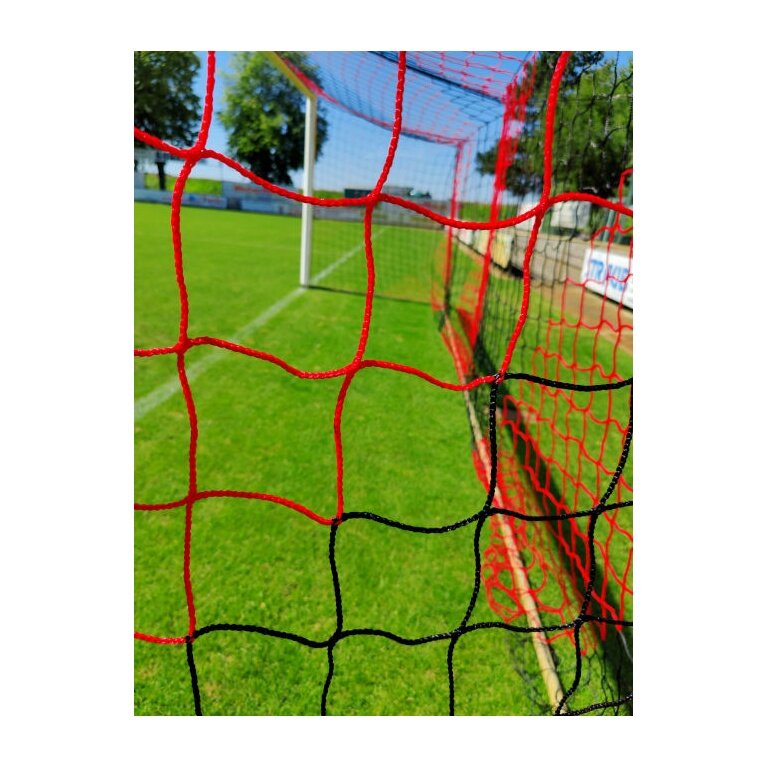 Powershot striped football goal net black/red 7.32m x 2.44m x 2m x 2m