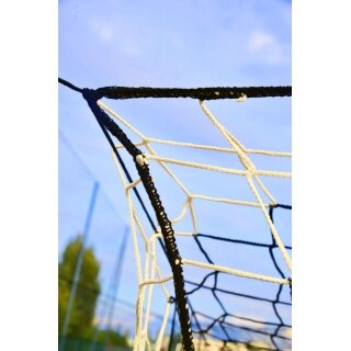 Powershot striped football goal net white/black 7.32m x 2.44m x 2m x 2m