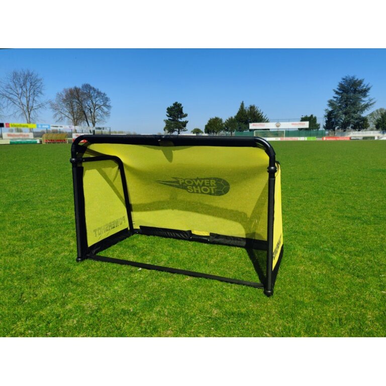 Powershot Mini Football Goal Foldable from Aluminium (Weatherproof) 1.5m x 1m - Yellow -
