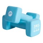 Pure2Improve Fitness Dumbbells Neoprene Light Blue Set 2x3.0kg