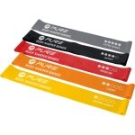 Pure2Improve Resistance Band Set (black, grey, red, orange, yellow) - 5 pieces