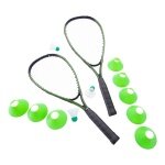 Pure4Fun Speed Badminton Set (2x Aluminium Rackets, 3x Speeder, 8x Marking Cones, Bag)