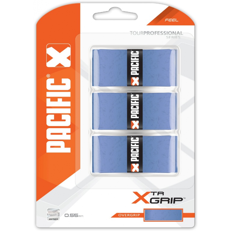 Pacific Overgrip xTR 0.55mm (velvety surface) blue 3-pack